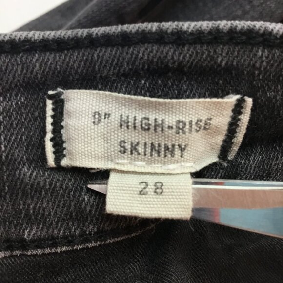 Madewell 9" High-Rise Skinny Jeans Gray Womens 28 Cotton/Polyester Blend - Picture 11 of 13